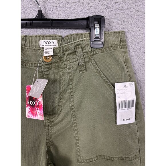 Roxy Juniors' Come and Chill Mid-Rise Cargo Pants Green Size Extra Small NWT's - Picture 5 of 7